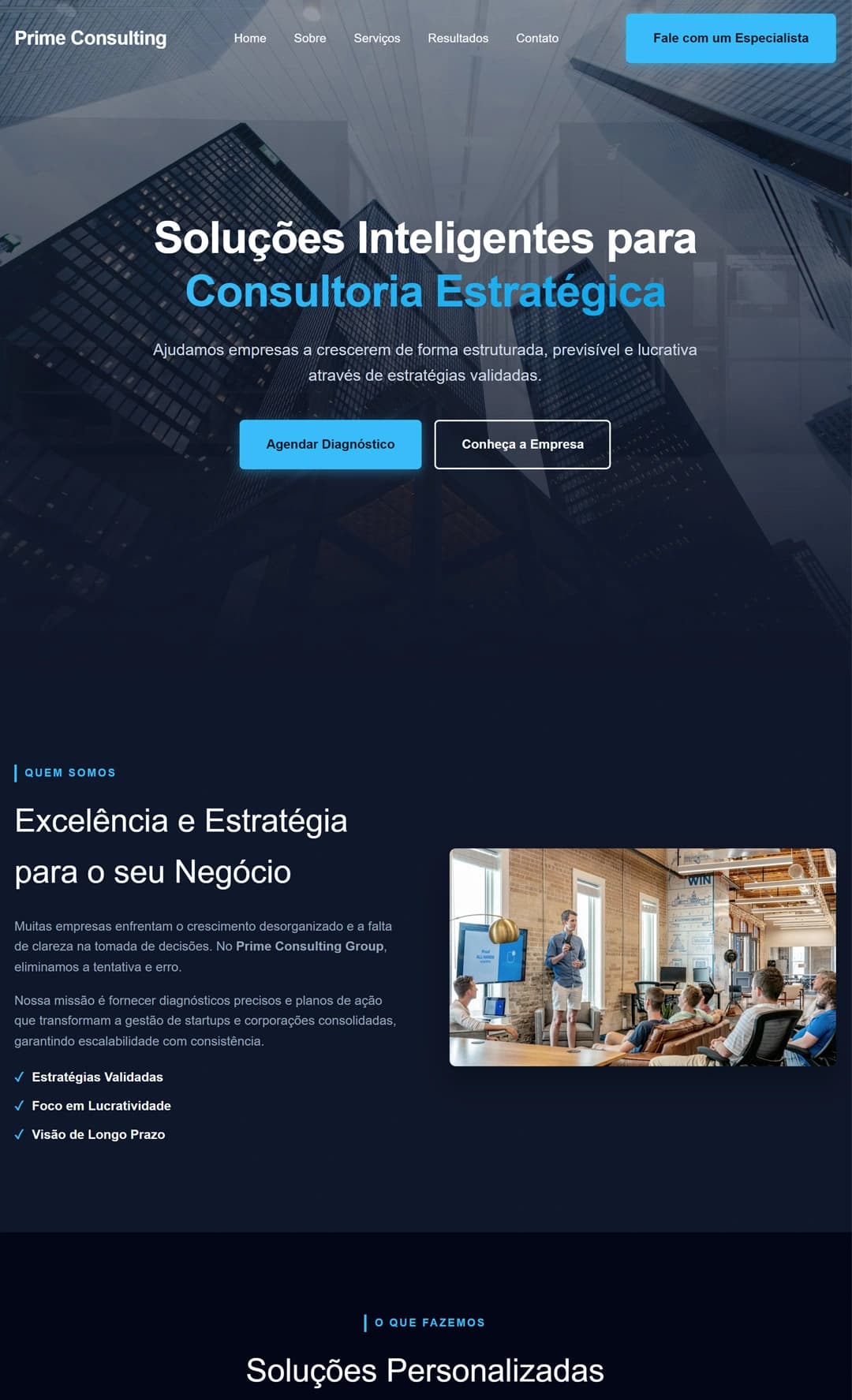 Site para Negócio